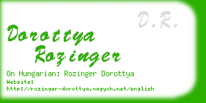 dorottya rozinger business card